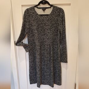 J. Jill dress Wearever Great condit. M grey white black long sleeve tunic